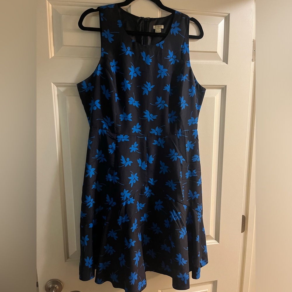 Blue floral J. Crew dress